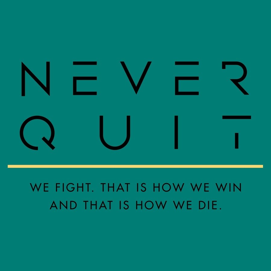 Grunt Style Tshirt - Never Quit T-Shirt - Heather Aqua