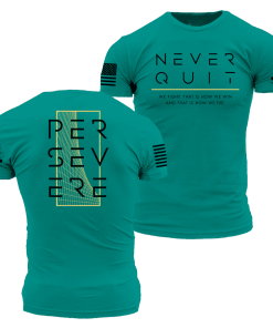Grunt Style Tshirt - Never Quit T-Shirt - Heather Aqua 