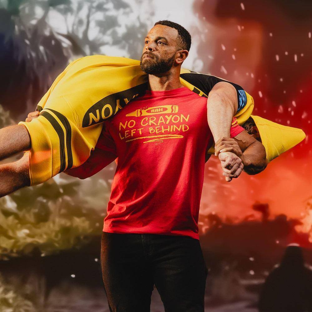 Grunt Style Tshirt - No Crayon Left Behind T-Shirt - Red