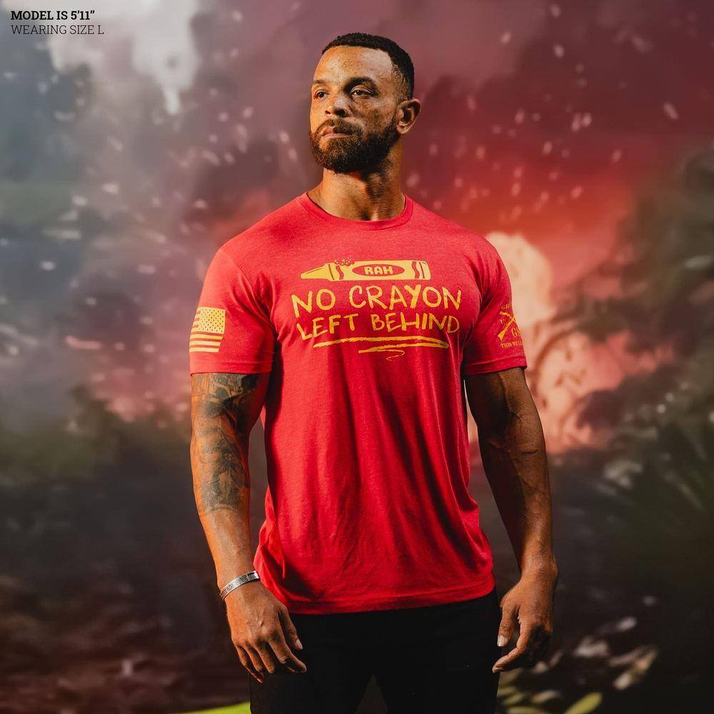Grunt Style Tshirt - No Crayon Left Behind T-Shirt - Red