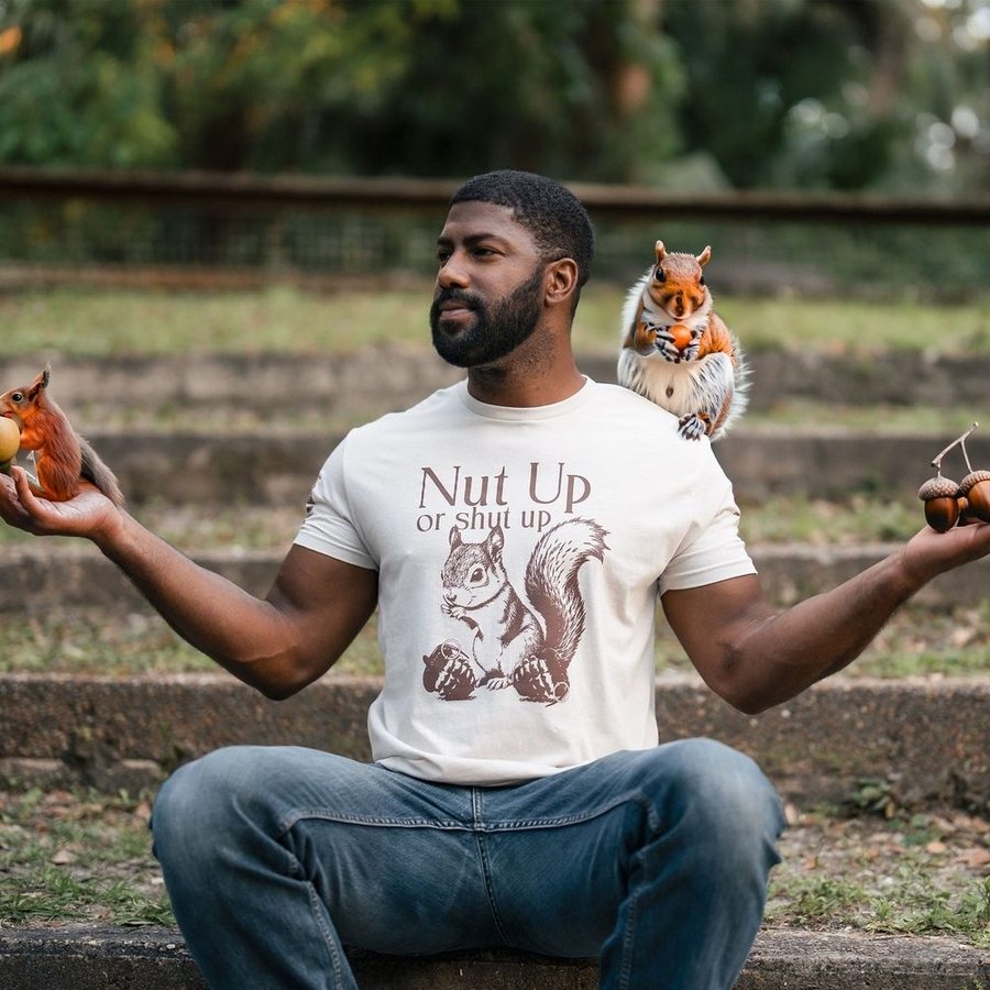 Grunt Style Tshirt - Nut Up Or Shut Up T-Shirt - Sand