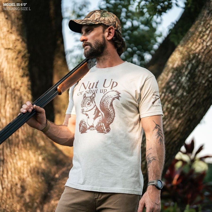 Grunt Style Tshirt - Nut Up Or Shut Up T-Shirt - Sand