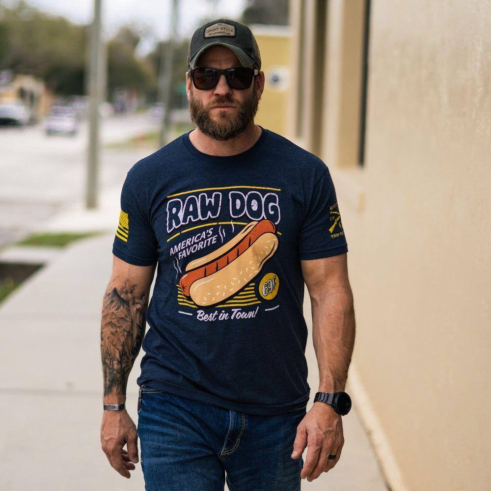Grunt Style Tshirt - Raw Dog T-Shirt - Midnight Navy