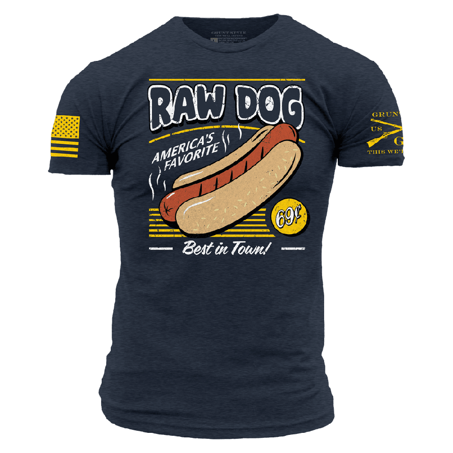 Grunt Style Tshirt - Raw Dog T-Shirt - Midnight Navy