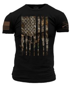 Grunt Style Tshirt - Realtree Edge® Rifle Flag T-Shirt - Black 