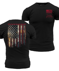 Grunt Style Tshirt - Red Blood Blue Collar® T-Shirt - Black 