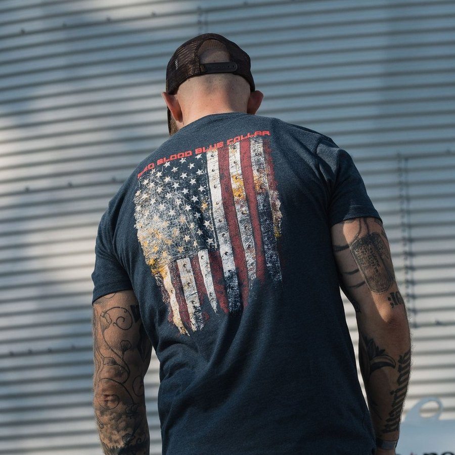 Grunt Style Tshirt - Red Blood Blue Collar® T-Shirt - Midnight Navy