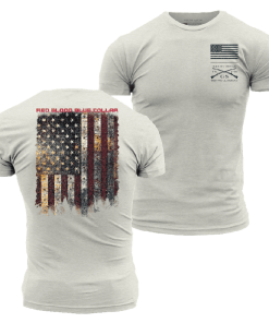 Grunt Style Tshirt - Red Blood Blue Collar® T-Shirt - Sand 