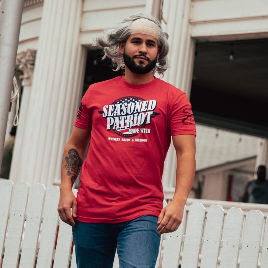 Grunt Style Tshirt - Seasoned Patriot T-Shirt - Red