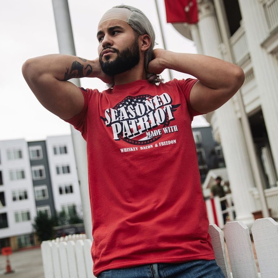 Grunt Style Tshirt - Seasoned Patriot T-Shirt - Red