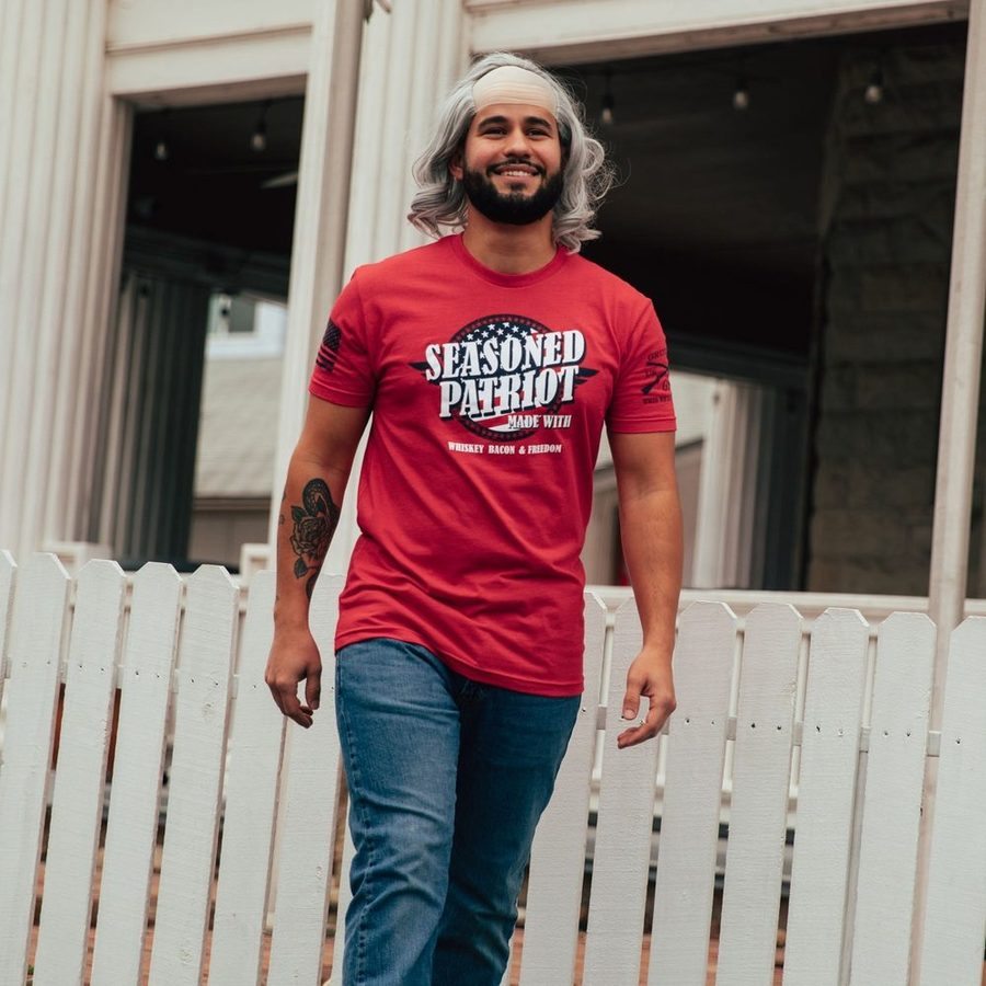 Grunt Style Tshirt - Seasoned Patriot T-Shirt - Red
