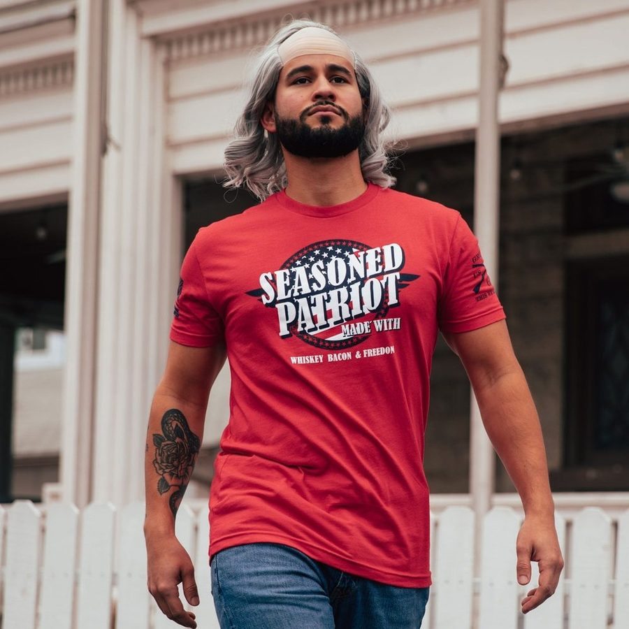 Grunt Style Tshirt - Seasoned Patriot T-Shirt - Red