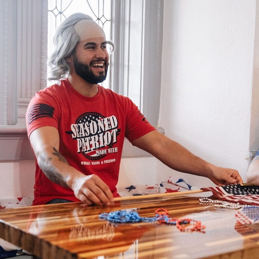 Grunt Style Tshirt - Seasoned Patriot T-Shirt - Red