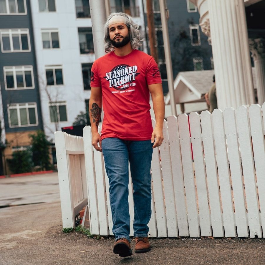 Grunt Style Tshirt - Seasoned Patriot T-Shirt - Red