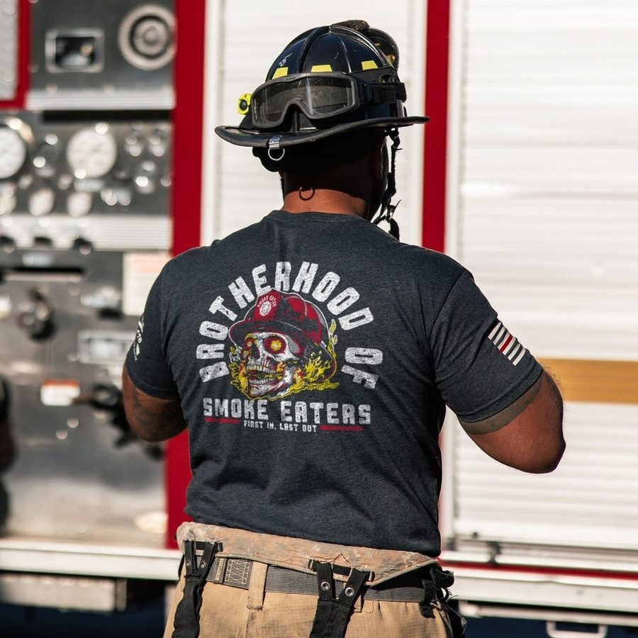 Grunt Style Tshirt - Smoke Eaters T-Shirt - Charcoal