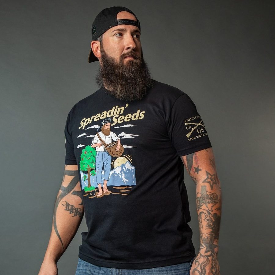 Grunt Style Tshirt - Spreadin' Seeds T-Shirt - Black