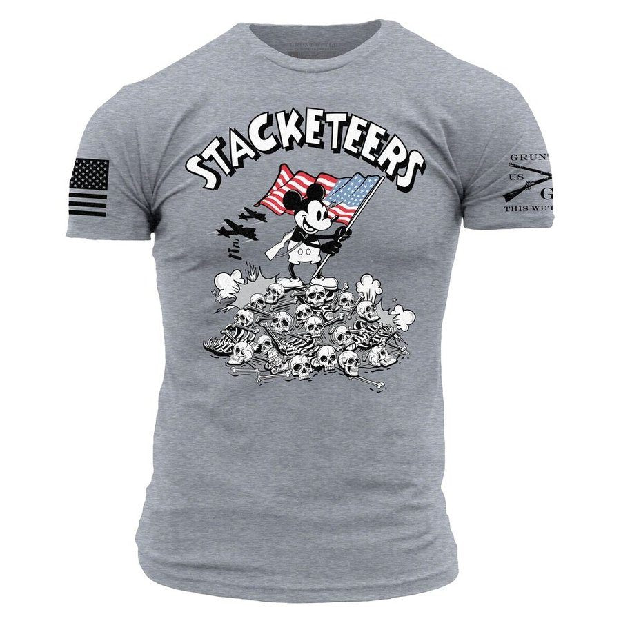 Grunt Style Tshirt - Stacketeers T-Shirt - Dark Heather Gray 