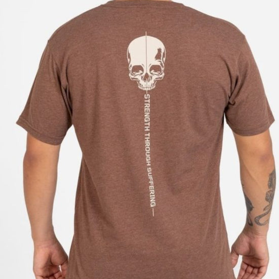Grunt Style Tshirt - Strength Through Suffering T-Shirt - Heather Brown 