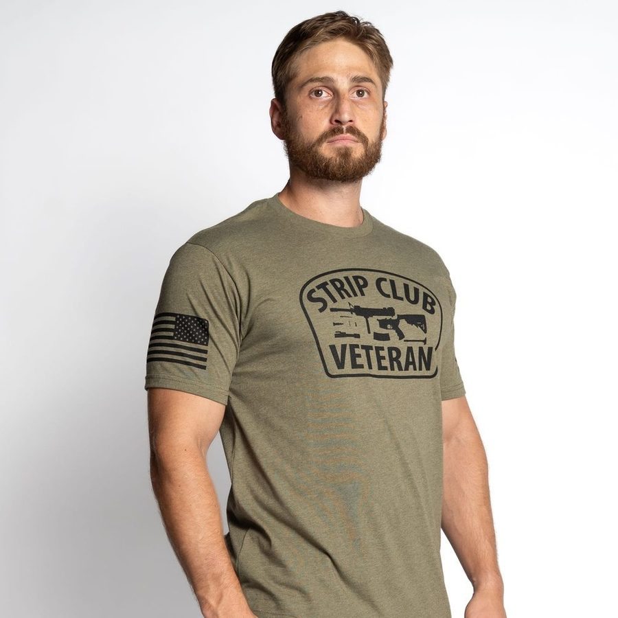 Grunt Style Tshirt - Strip Club Veteran T-Shirt - Military Green