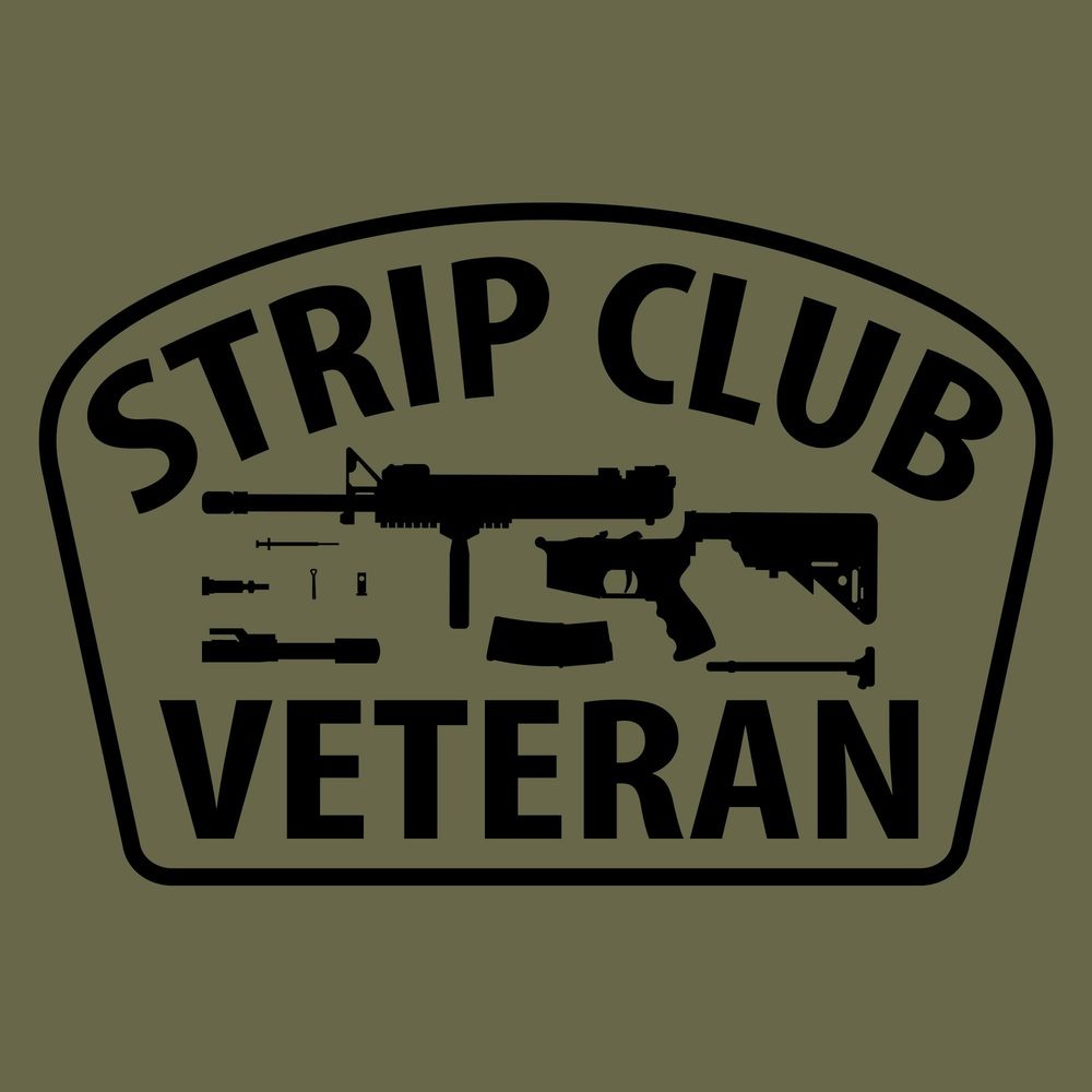 Grunt Style Tshirt - Strip Club Veteran T-Shirt - Military Green