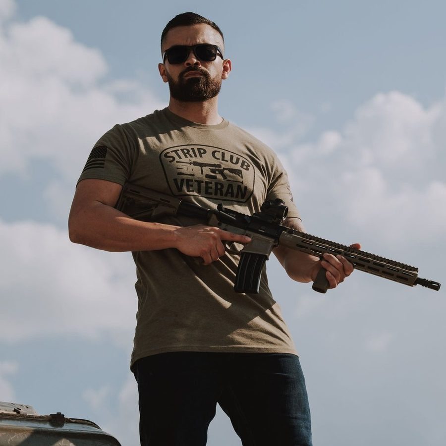 Grunt Style Tshirt - Strip Club Veteran T-Shirt - Military Green