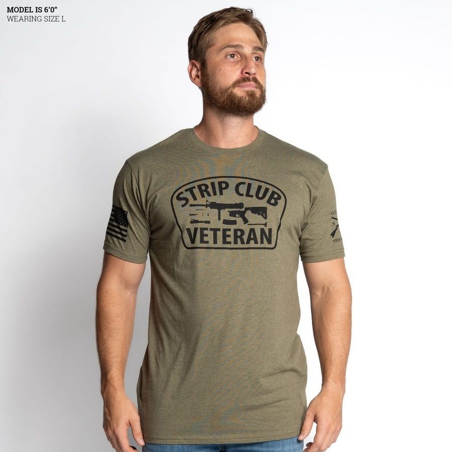 Grunt Style Tshirt - Strip Club Veteran T-Shirt - Military Green