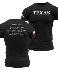 Grunt Style Tshirt - Texas Defined Open Carry T-Shirt - Black 