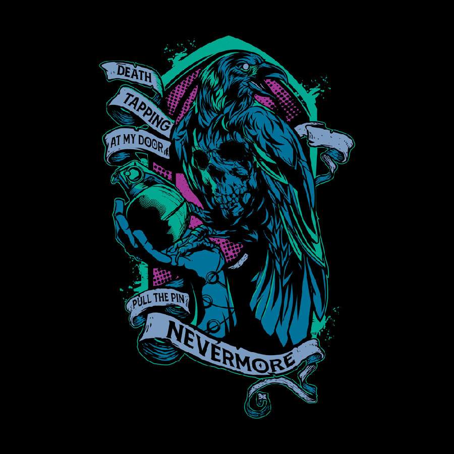 Grunt Style Tshirt - The Raven T-Shirt - Black