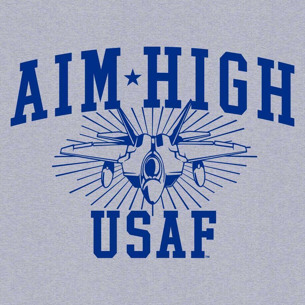 Grunt Style Tshirt - USAF - Aim High U.S.A.F. T-Shirt - Athletic Heather