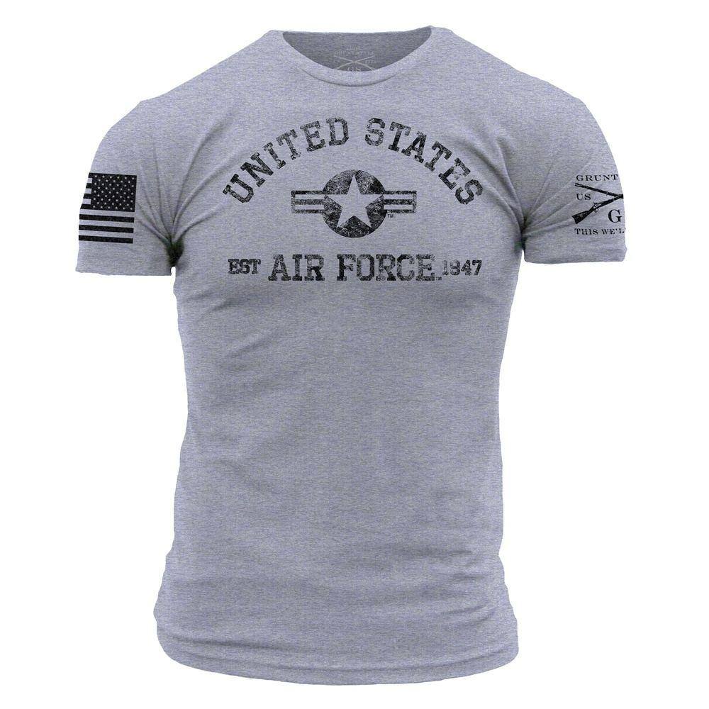 Grunt Style Tshirt - USAF - Est. 1947 T-Shirt - Heather Grey