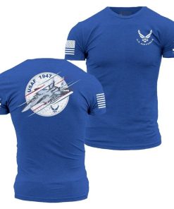 Grunt Style Tshirt - USAF - F-15 Fury T-Shirt - Royal 