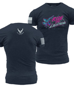 Grunt Style Tshirt - USAF - Ride The Lightning T-Shirt - Midnight Navy 