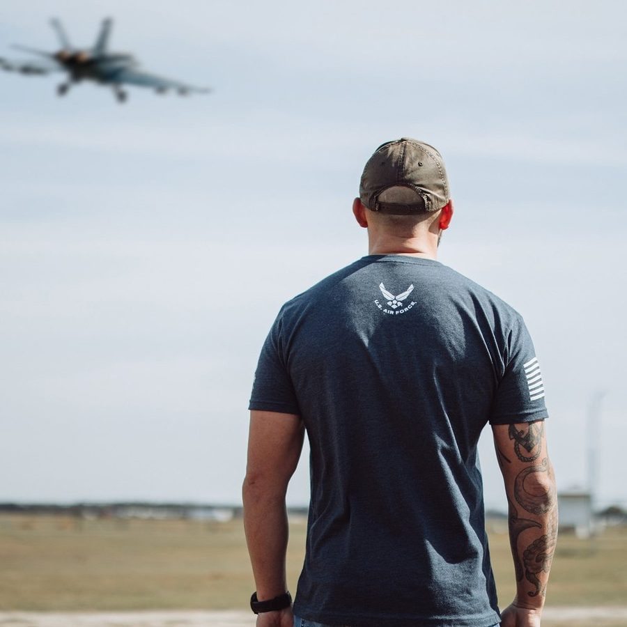 Grunt Style Tshirt - USAF - Ride The Lightning T-Shirt - Midnight Navy
