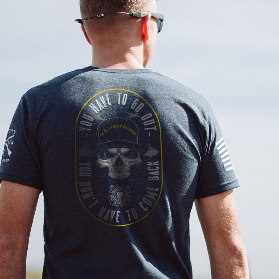 Grunt Style Tshirt - USCG - Guardians Of The Waves T-Shirt - Midnight Navy