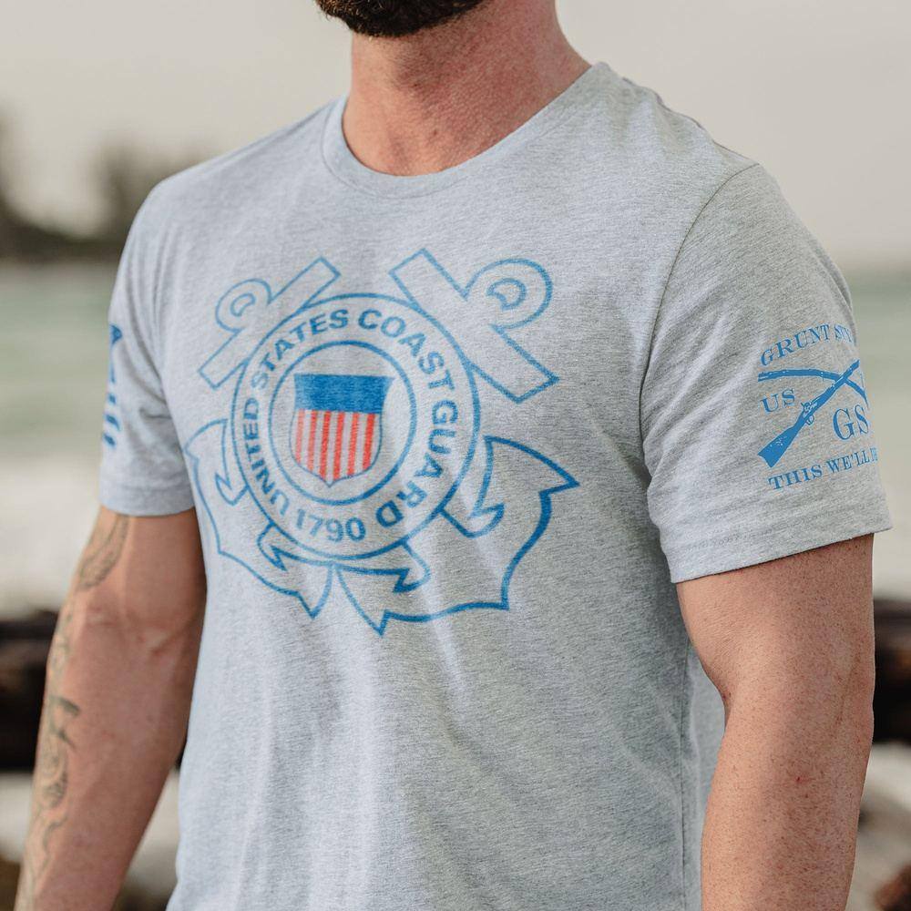 Grunt Style Tshirt - USCG - Logo T-Shirt - Heather Grey
