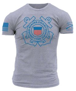 Grunt Style Tshirt - USCG -  Logo T-Shirt - Heather Grey 