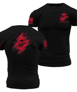 Grunt Style Tshirt - USMC - Bound In Blood T-Shirt - Black 