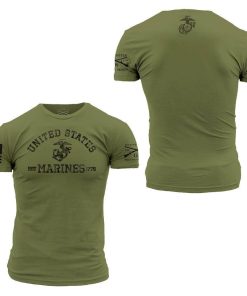 Grunt Style Tshirt - USMC - Est. 1775 T-Shirt - Military Green 