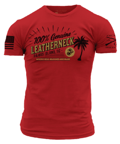 Grunt Style Tshirt - USMC - Parris Island T-Shirt - Red 