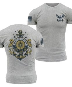 Grunt Style Tshirt - USN - Nautical Traveler T-Shirt - Athletic Heather 