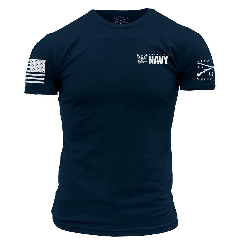 Grunt Style Tshirt - USN - Shellback Seal T-Shirt - Navy