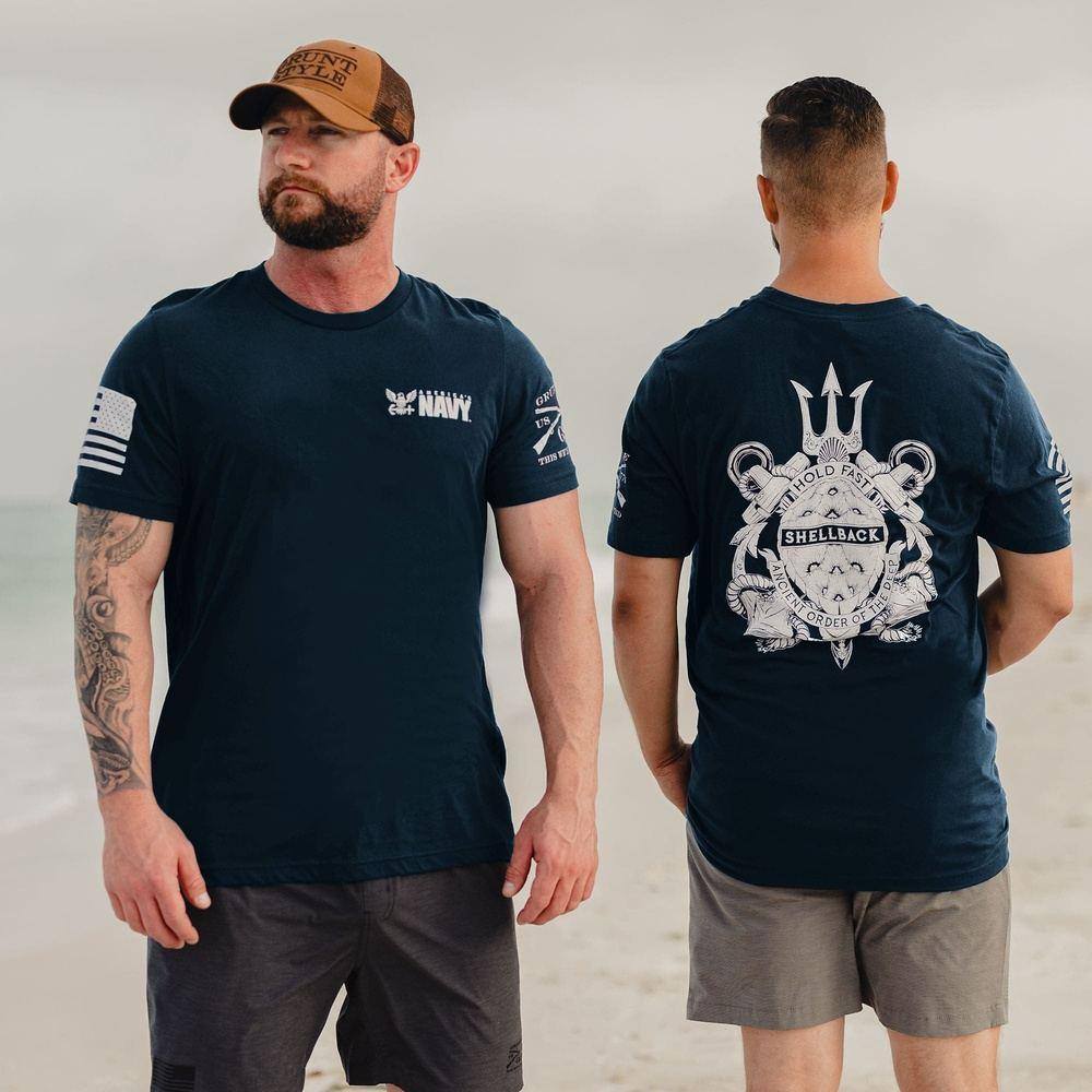 Grunt Style Tshirt - USN - Shellback Seal T-Shirt - Navy