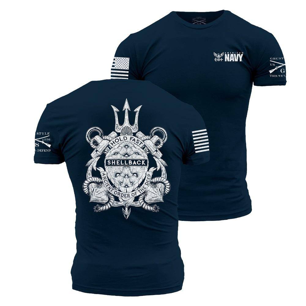 Grunt Style Tshirt - USN - Shellback Seal T-Shirt - Navy