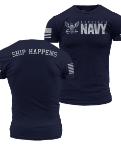 Grunt Style Tshirt - USN - Ship Happens 2.0 T-Shirt - Navy 