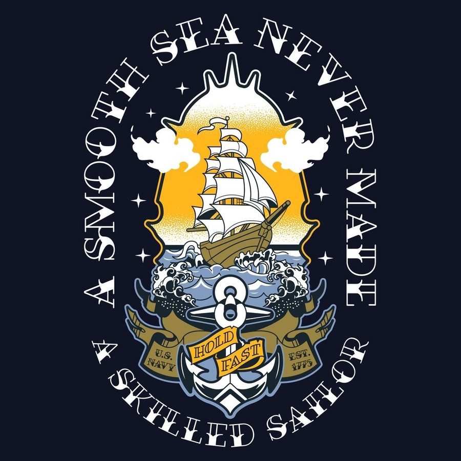 Grunt Style Tshirt - USN - Skilled Sailor T-Shirt - Navy