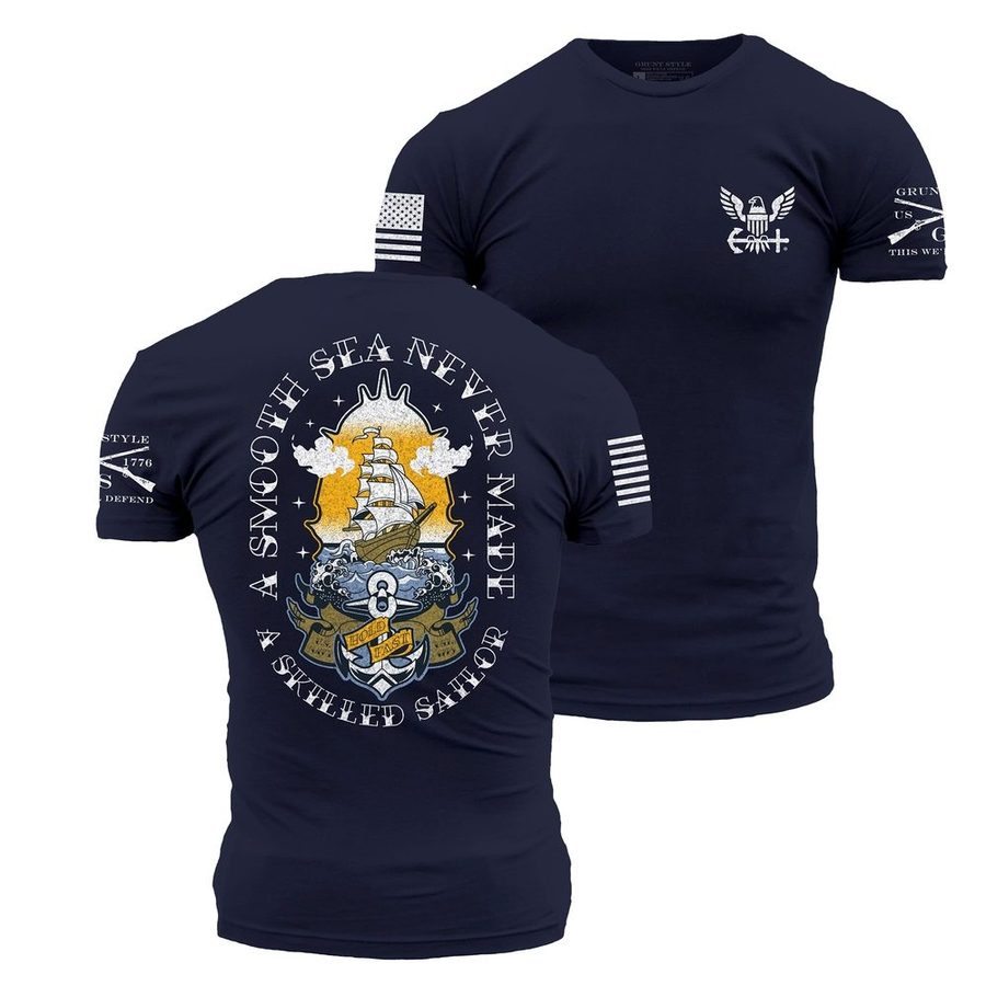 Grunt Style Tshirt - USN - Skilled Sailor T-Shirt - Navy