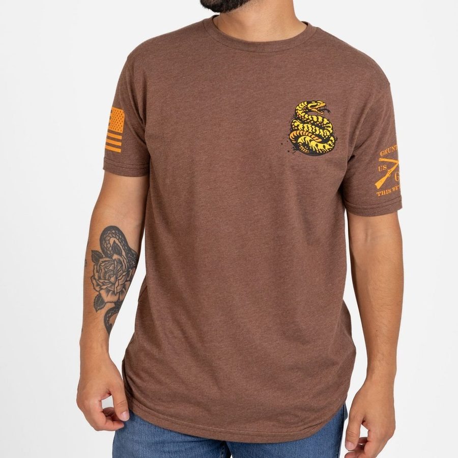 Grunt Style Tshirt - Venom & Valor T-Shirt - Heather Brown