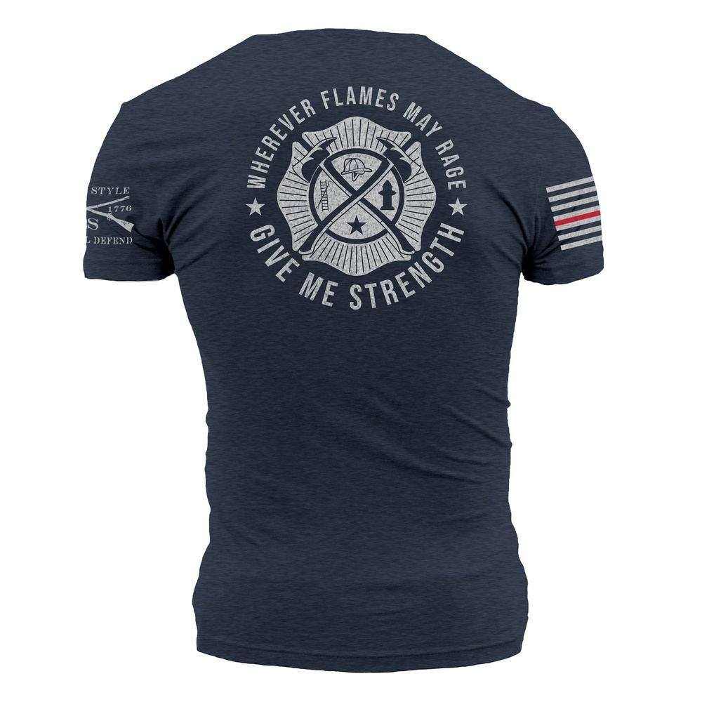 Grunt Style Tshirt - Wherever Flames May Rage T-Shirt - Navy