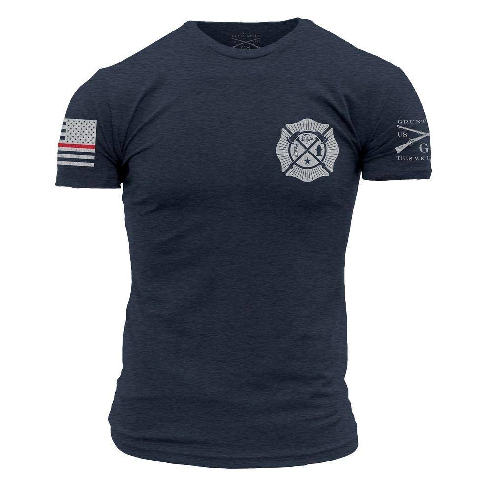 Grunt Style Tshirt - Wherever Flames May Rage T-Shirt - Navy