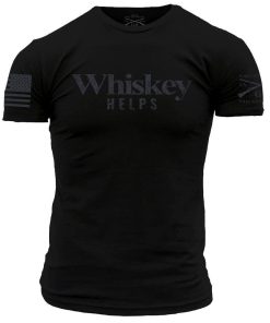 Grunt Style Tshirt - Whiskey Helps™ T-Shirt - Black 